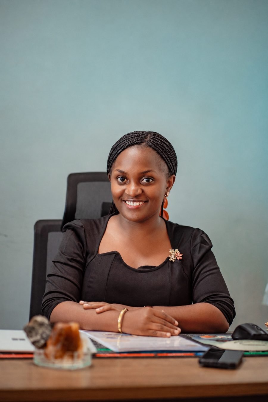 A member of the JBJ Resources team at the company office in Dar es Salaam